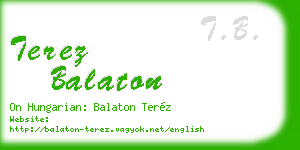 terez balaton business card